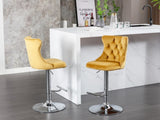 Furniture,Swivel Velvet Barstools Adjusatble Seat Height from 25-33 Inch, Modern Upholstered Chrome 66442886
