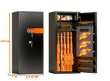 57" High Large Capacity Mechanical Gun Safe for Rifles & Handguns, Digital Password Lock, Built-In 14983353