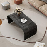 TREXM Minimalist Coffee Table with Curved Art Deco Design for Living Room or Dining Room WF317095AAB
