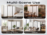 3-Fold Foldable Screen 160g Plastic Feet Polyester Fabric Carbon Steel Frame Room Divider 6FT 09706590
