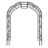 Metal Garden W74.4'' x H98.4'' Garden Arbor Trellis Climbing Plants Support Rose Outdoor W1586P268772