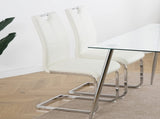 Modern Dining Chairs with Faux Leather Padded Seat Dining Living Room Chairs Upholstered Chair with W210127287