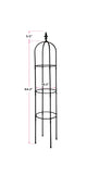 ZNTS 6.2ft Garden Obelisk Trellis,Lightweight Rustproof Plastic Coated Metal Tall Tower Trellis 76173444