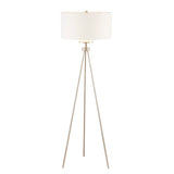 ZNTS Pacific Tripod Metal Tripod Floor Lamp with Glass Shade B03596588