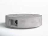 11" H x 30" W Fiber Reinforced Concrete Propane Gas Outdoor Fire Pit Table with Lid B120P198393