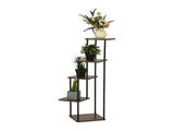Tiered Corner Plant Stand, Tall Indoor Metal & MDF Flower Shelf, Multi-Layer Display Rack for Living 85306430