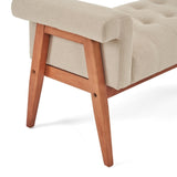 Elegant Beige Linen Tufted Ottoman A Classic Comfort Statement N769P231528A