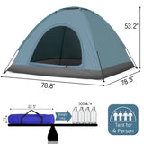 3-4 Person Camping Dome Tent Blue 24395777