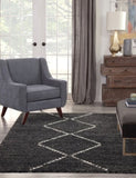 Granada Asher Black/ Ivory Argyle Area Rug B055P300755