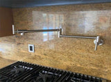 Pot Filler Faucet Wall Mount,Brushed Nickel Finish and Dual Swing Joints DesignUnable ship 37240296