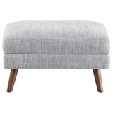 ZNTS Grey Ottoman with Tapered Leg B062P153813