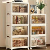 Four-layer plastic box-oversized box, foldable stacked containers and foldable 63190713