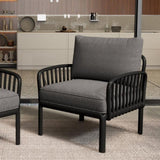 Outdoor Patio Club Chair, Modern Patio Furniture, Waterproof Thick Cushion Deep Seating for Porch, N780P199454B