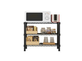 3-Layer Plastic Coated Iron Shelf 350*600*850 Black 03378008