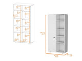 White 1-Door Multistorage Kitchen Pantry B062P175071