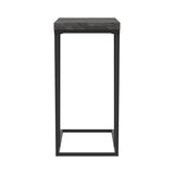 Rustic Grey and Sandy Black Rectangle Accent Table B062P153643