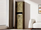 69" H Tall Bathroom Storage Cabinet with 2 Barn Doors and 1 Drawer, Narrow Storage Unit, Adjustable W2386P207761