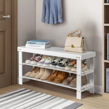 3-Tier Seamless Top Bamboo Shoe Rack 04175143