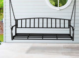 118*46*47cm Iron Art With Iron Chain Vertical Bar Backrest 200kg Iron Swing BlackSwing frames not 19772343