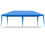 ZNTS 10'x20' Outdoor Party Tent with 6 Removable Sidewalls, Waterproof Canopy Patio Wedding Gazebo, Blue 53823303