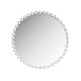 ZNTS Beaded Round Wall Mirror 36"D B03599373