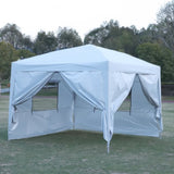 ZNTS Outdoor 10x 10Ft Pop Up Gazebo Canopy Tent with Removable Sidewall with Zipper,2pcs Sidewall with W419P147532