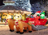 7.2 Feet Christmas Decoration Christmas Inflatable Santa Rides Sled 77611237