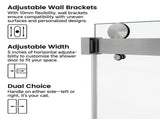 60*66" Frameless Double Sliding Shower Door, Double Shower Door, 3/8 SGCC Tempered Glass, 52044728
