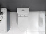 Small Compact One Piece Toilet Dual Flush,23 inch Short Depth for Tiny Bathroom,White W2826P192006