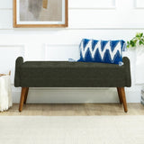 Modern living room bench, made of looped yarn fabric, with soft cushion, irregular geometric W487P183024