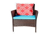 Four-Piece Sofa Set Table With Sofa Chair PE Rattan Outdoor Furniture HY4-001 Box *1 With Sapphire W3152P269436