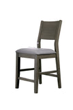 Gray Counter Height Dining Chairs Padded Fabric Seat Set of 2pc Chairs Kitchen Dining Room Panel B011P320999