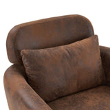 Half Disassembled Single Chair With Gold Feet And Pedals Bronzing Cloth Indoor Leisure Chair Orange 21962356