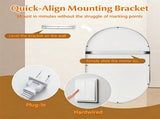 32x20" Oval LED Backlit Bathroom Mirror, 3 Color Temperatures Stepless Dimmable Vanity Mirror, 26607326