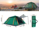 4-5 Person Pop-Up Camping Tent, Instant Setup Family Tent with 2 Mosquito Nets Windows, Portable for 22640167