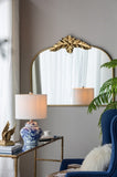 39.5" x 35" Gold Arched Mirror with Metal Frame, Wall- Mounted Mirror for Living Room Bedrrom W2078135192