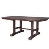 60"-78" Extendable Dining, Farmhouse Wooden Kitchen with Removable Leaf, Large Expanding N752P271802C