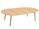 With a clever retractable mechanism, the Wood Grain MDF table top and light wood legs and has a W2920P420922