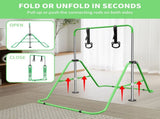 Green Multi-Functional Adjustable Height Children's Horizontal Gymnastic Bar With Bear Rings W1408P269707
