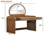 39" Makeup Vanity Table with Mirror Touch Screen Lighted Mirror, Dressing Table with Drawer for N704P196658P
