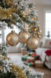 4PCS Set 4.7" Christmas Glass Ball Ornaments Holiday Tree Hanging Decorations Party Decor Supplies 88655594