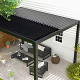 ZNTS 8610C Louver Pergola 10x13FT Aluminum Frame & Louvers W2089P187635