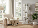 360&deg Rotating Bookshelf with Acrylic Plate, 6-Tier Tall, Floor Rack Simple Bookcase, Modern W409P167478