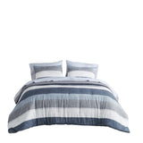 Twin Stripe Comforter Set with Bed Sheets B03599092