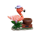 Outdoor Garden Sculpture Flamingo Flower Pot Planter - Unique Yard Statue Decoration, Interesting W5398P454683