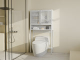Toilet storage shelf, Private bathroom, Laundry room, Space-saving, white W2207P308769