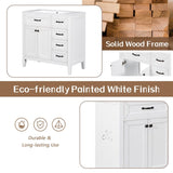 36" Bathroom Vanity without Sink, Cabinet Base Only, Bathroom Cabinet with Drawers, Solid Frame and WF296707AAK