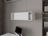 White Floating Cabinet with Sliding Door B062P252214