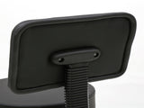 Round Shape Plastic Adjustable Salon Stool with Back Black 42012977