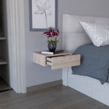 Milano Floating Nightstand , End Table, Side Table Wall-Mounted with Drawer -Light Gray -Bedroom B200137823